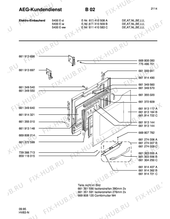 Взрыв-схема плиты (духовки) Aeg COMP. 5400E-W - Схема узла Section3